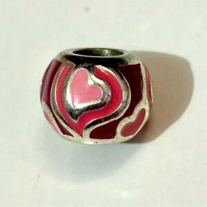 🆕Listing! Brighton Love Me Do bead Enamel hearts in shades of pink Retired Rare